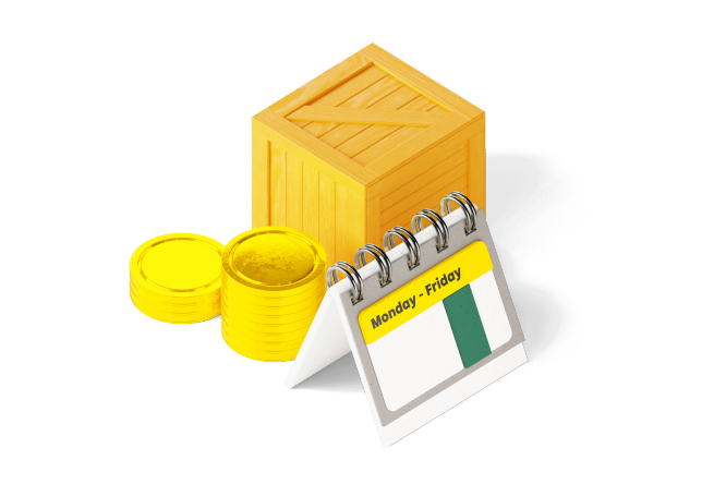 A close-up of a financial planning concept, showing a stack of yellow coins next to a calendar, emphasizing organized financial management.