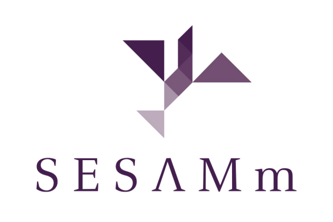 SESAMm logo showcasing their focus on data analytics and advanced insights for businesses.